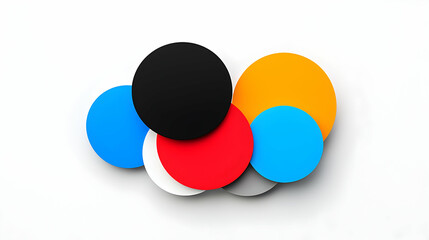 Colorful Concentric Circles Minimalist Abstract Art