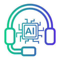 assistant Line Gradient Icon