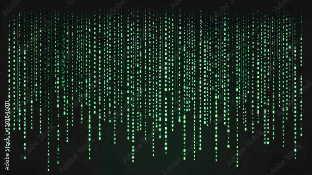 Aufkleber abstract background illustration - digital rain data stream code