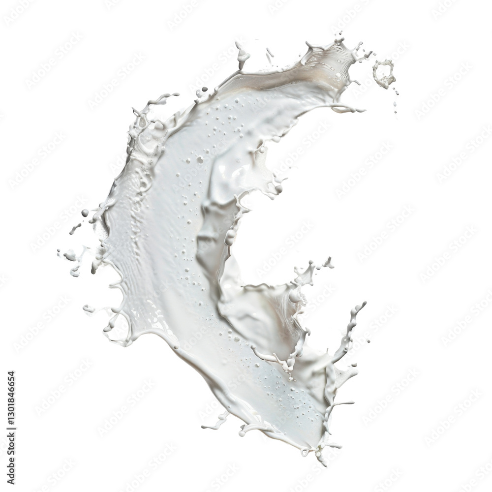 Poster creamy liquid splash on transparency background, showcasing dynamic movement and texture. this captu