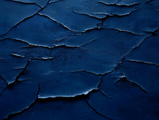 Obraz premium Abstract Background - Dark Blue Cracked Surface Texture