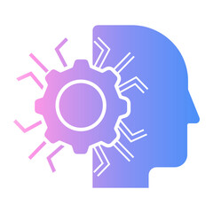 artificial neural network Gradient icon