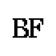 Obraz premium BF monogram logo design letter text name symbol monochrome logotype alphabet character simple logo