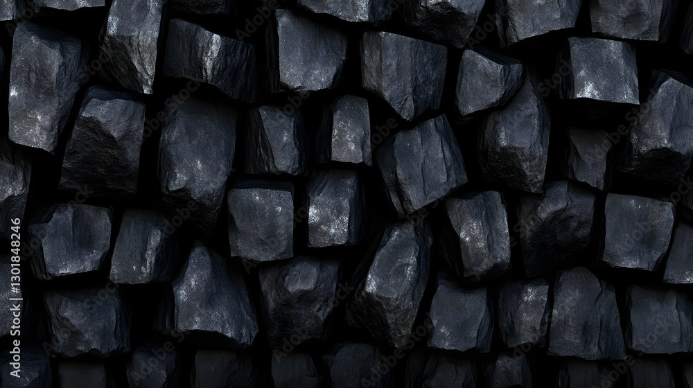 Poster 3d render dark rock texture background abstract