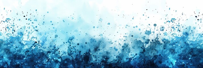 Blue watercolor splash, abstract art