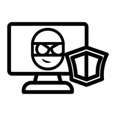 cyber security Line Icon