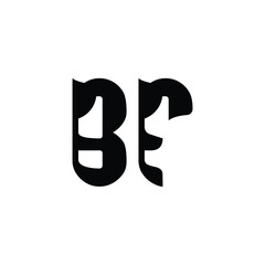 BF monogram logo design letter text name symbol monochrome logotype alphabet character simple logo