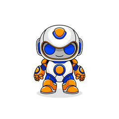 Robot Head Mascot Vector. Futuristic and cartoon design