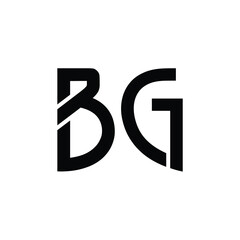 BG monogram logo design letter text name symbol monochrome logotype alphabet character simple logo