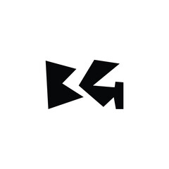 BG monogram logo design letter text name symbol monochrome logotype alphabet character simple logo