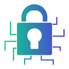 cyber security Gradient icon