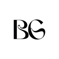 BG monogram logo design letter text name symbol monochrome logotype alphabet character simple logo