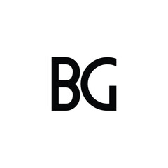 BG monogram logo design letter text name symbol monochrome logotype alphabet character simple logo