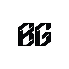 BG monogram logo design letter text name symbol monochrome logotype alphabet character simple logo
