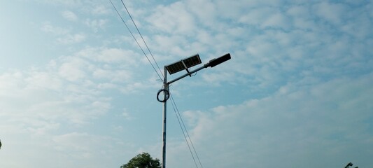 Solar Street Lamp and Blue Sky