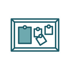 corkboard icon vector design template simple and clean