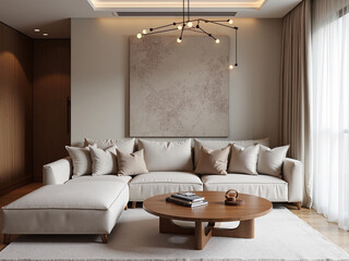 Modern living room design contemporary home interior photography cozy atmosphere bright view