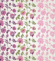 wedding card design, traditional paisley floral pattern , royal India	