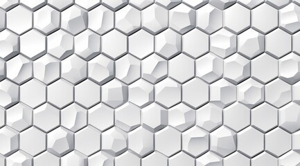 Fototapeta premium Abstract hexagonal pattern with 3D effect, creating a modern and clean backdrop for design