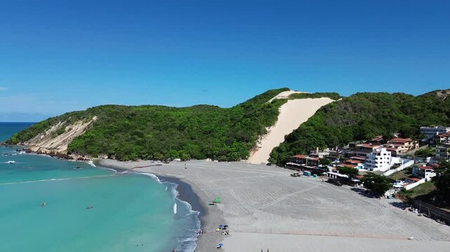 Aerial view of Morro do Careca, on Ponta Negra Beach - Natal, Rio Grande do Norte, Brazil