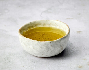 bowl of olive oil