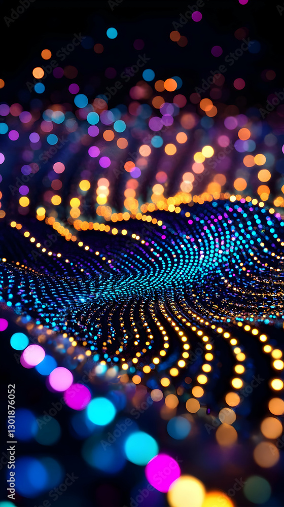 Aufkleber abstract background - colorful bokeh lights and swirls