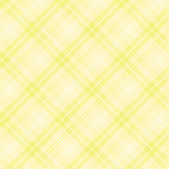 Plaid repeat pattern in yellow.Gingham checkered tartan seamless pattern.Geometric graphic vector illustration background design for fabric and print.