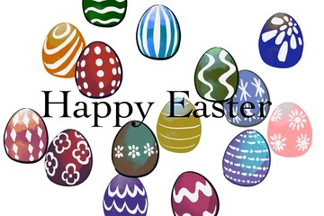 easter eggs pattern colorful graphic	