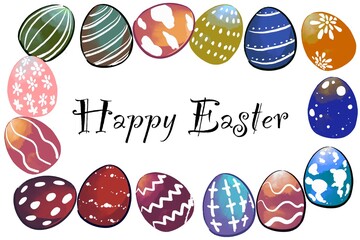 easter eggs pattern colorful graphic	