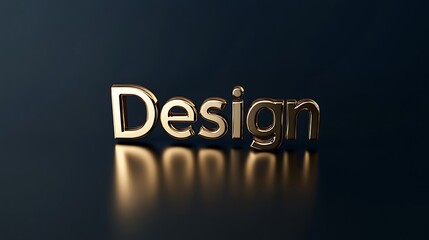 입체적인 반사 효과가 돋보이는 골드 로고 디자인 AI 생성