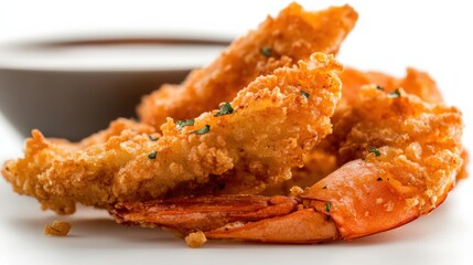 Crispy fried shrimp dish coastal restaurant food photography gourmet environment close-up view culinary delight