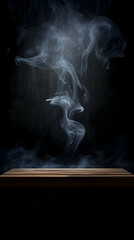 Abstract Background Image - Smoke, Wood, Dark, Black, Texture, Mystery, Empty, Platform, Table, Product Display