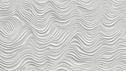 Stylish modern monochrome minimalist white wave abstract pattern background