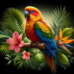 Obraz premium red and yellow macaw