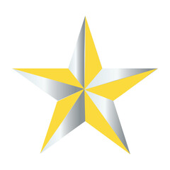 Obraz premium gold and silver star