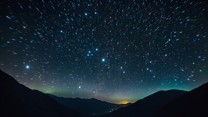 Fototapeta premium Ultra-fine particles emit a soft glow, resembling twinkling stars in a silent night