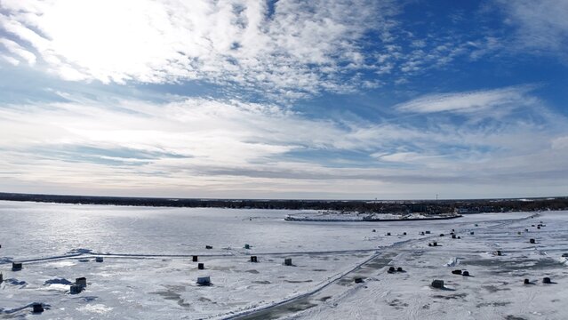 Frozen Lake Winnipeg