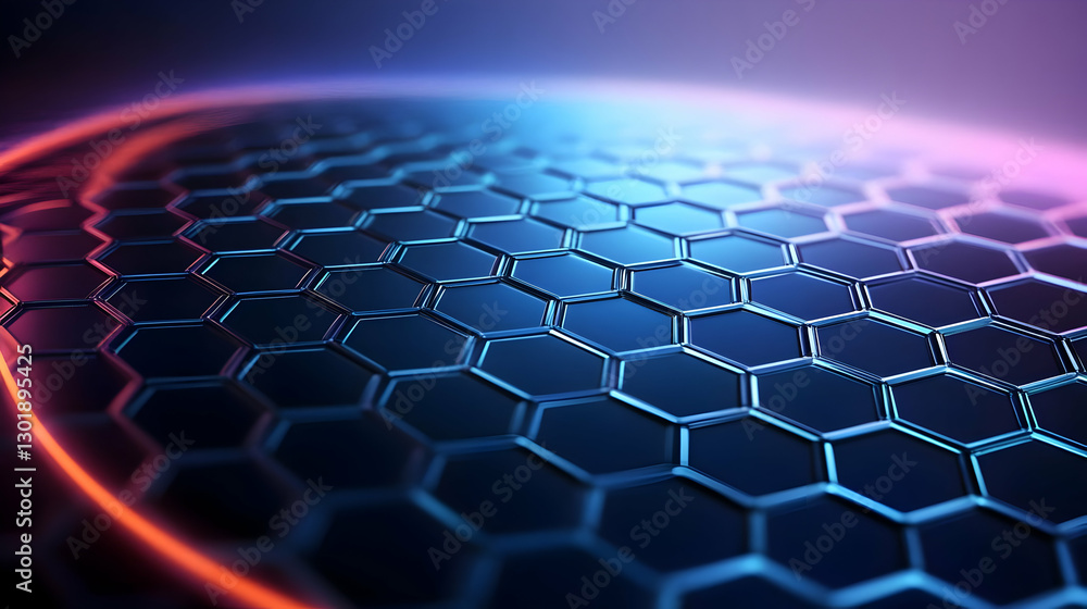 Poster 3d abstract background hexagon pattern technology design