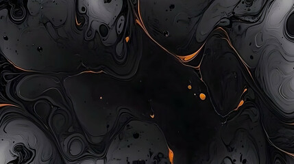 Abstract Background Illustration - Black and Gold Fluid Art