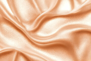 Fototapeta premium Abstract Background - Flowing Beige Silk Fabric Texture