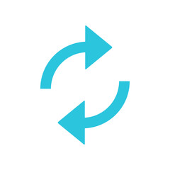 Repeat icon. Isolated on white background. From blue icon set.