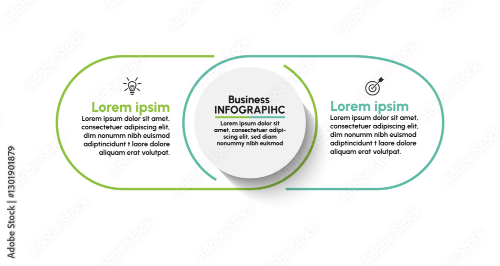 Wall mural business data visualization. timeline infographic icons designed for abstract background template