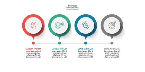 Business data visualization. timeline infographic icons designed for abstract background template
