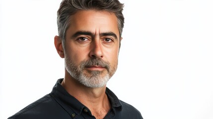 Confident Middle-Aged Man with a Stylish Beard in a Professional Setting