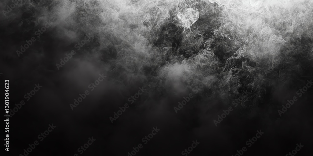 Poster mysterious smoke patterns create a captivating atmosphere in a dimly lit environment