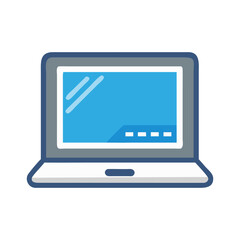 laptop vector icon. laptop vector illustration on white Background