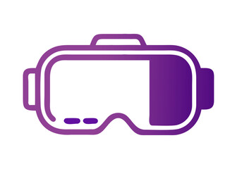 Virtual reality icon. Augmented reality icon. VR headset symbol. VR goggles icon. AR vision icon. vr headset icon. ar googles icon. Isolated.