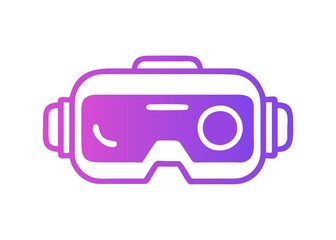 Virtual reality icon. Augmented reality icon. VR headset symbol. VR goggles icon. AR vision icon. vr headset icon. ar googles icon. Isolated.