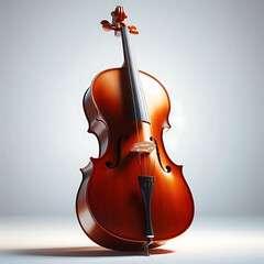 violoncello isolated under the white background. generative ai
