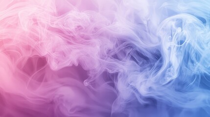Fototapeta premium Abstract Swirling Pink and Blue Smoke with Shimmering Particles